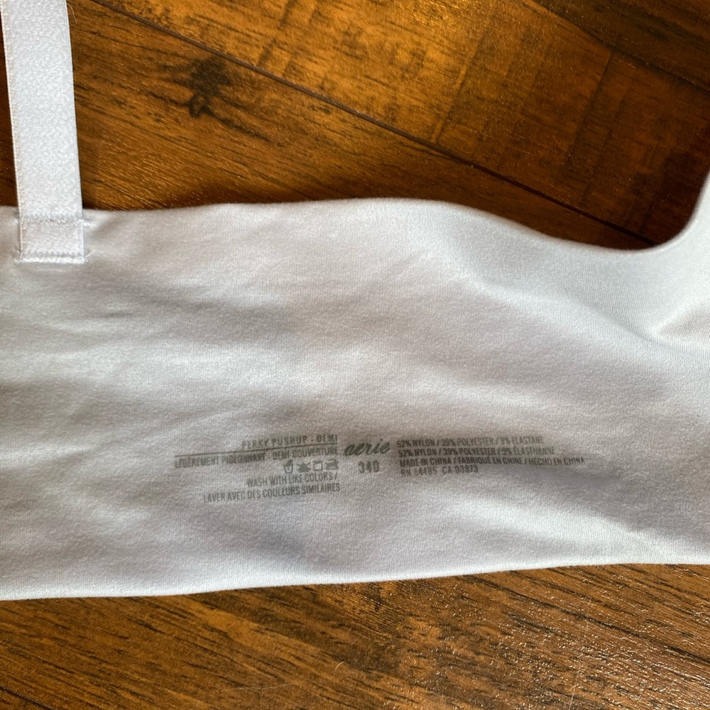 Aerie Size 34DPerky Push Up Demi BluePadded Underwire Bra Front Clasp Racerback - Picture 4 of 7
